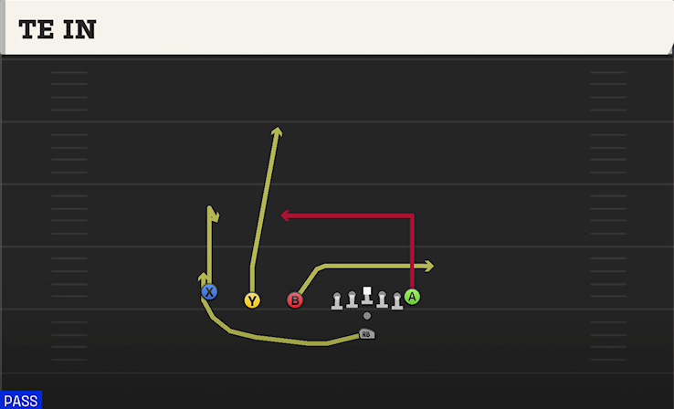 TE IN play diagram College Football 27