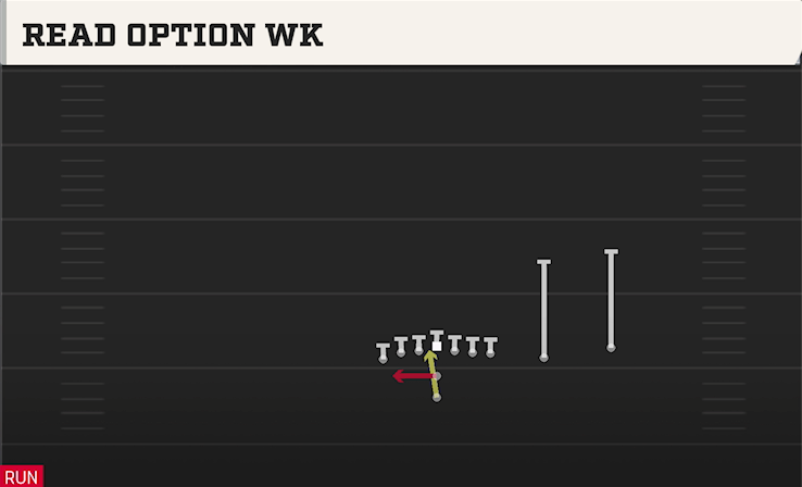 READ OPTION WK play diagram College Football 27