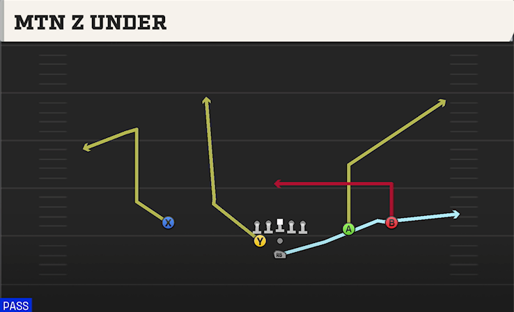 MTN Z UNDER play diagram College Football 27