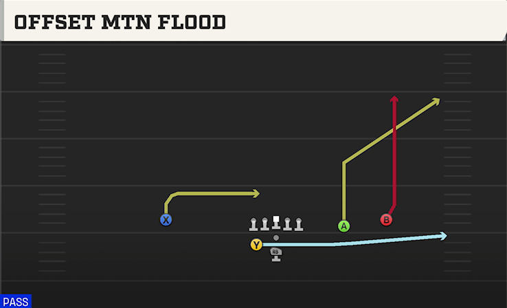OFFSET MTN FLOOD play diagram College Football 27