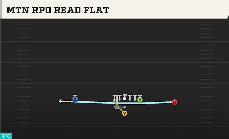 MTN RPO READ FLAT play diagram College Football 27