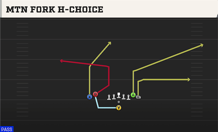 MTN FORK H-CHOICE play diagram College Football 27