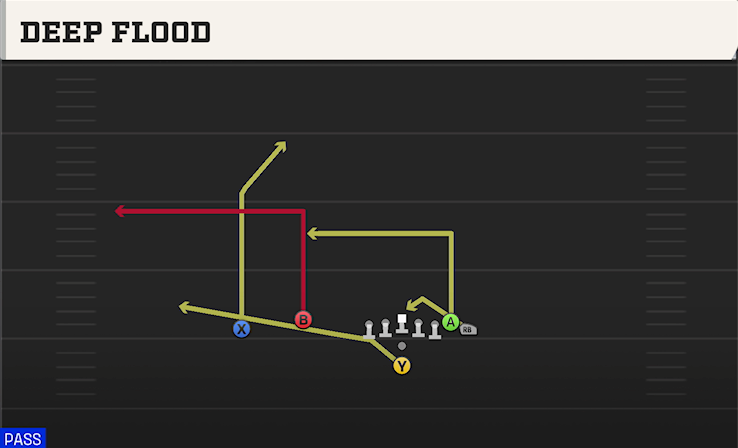 DEEP FLOOD play diagram College Football 27