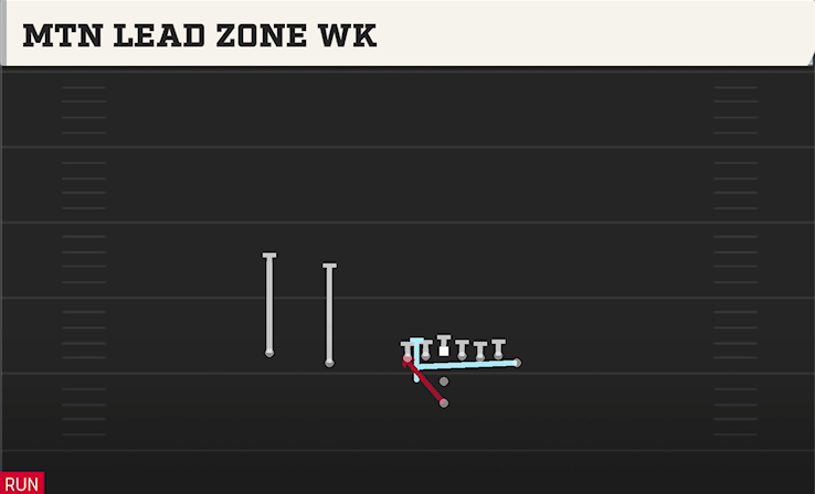 MTN LEAD ZONE WK play diagram College Football 27