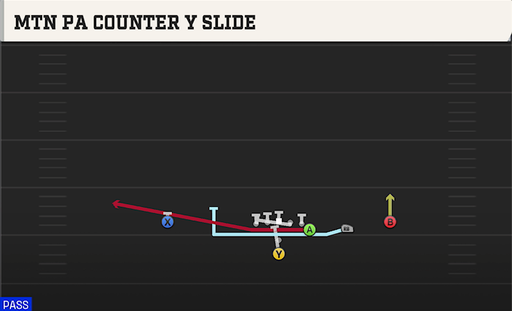 MTN PA COUNTER Y SLIDE play diagram College Football 27
