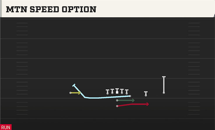 MTN SPEED OPTION play diagram College Football 27