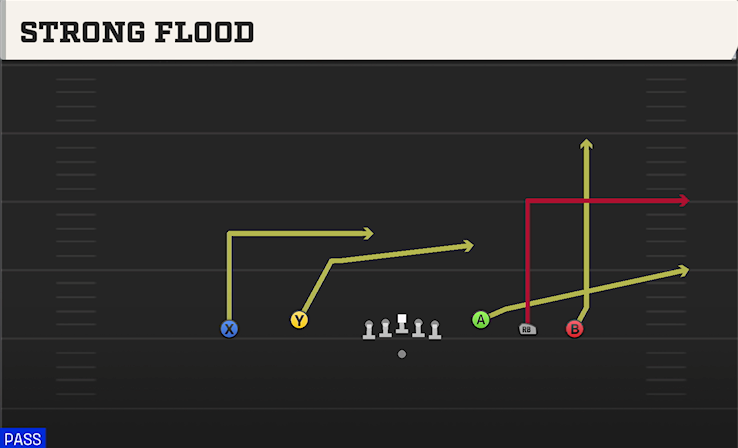 STRONG FLOOD play diagram College Football 27