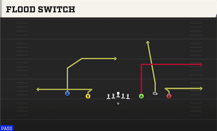 FLOOD SWITCH play diagram College Football 27
