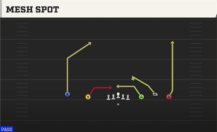 MESH SPOT play diagram College Football 27