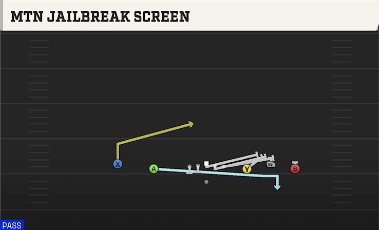MTN JAILBREAK SCREEN play diagram College Football 27
