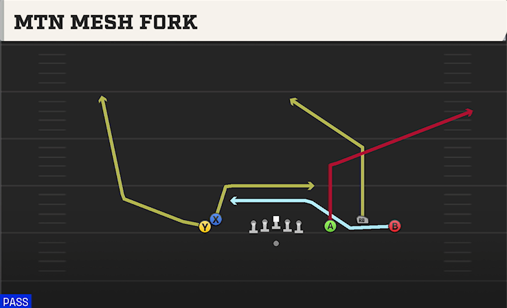 MTN MESH FORK play diagram College Football 27