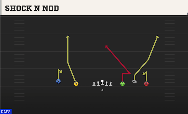 SHOCK N NOD play diagram College Football 27