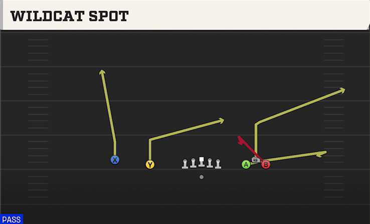 WILDCAT SPOT play diagram College Football 27