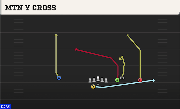 MTN Y CROSS play diagram College Football 27