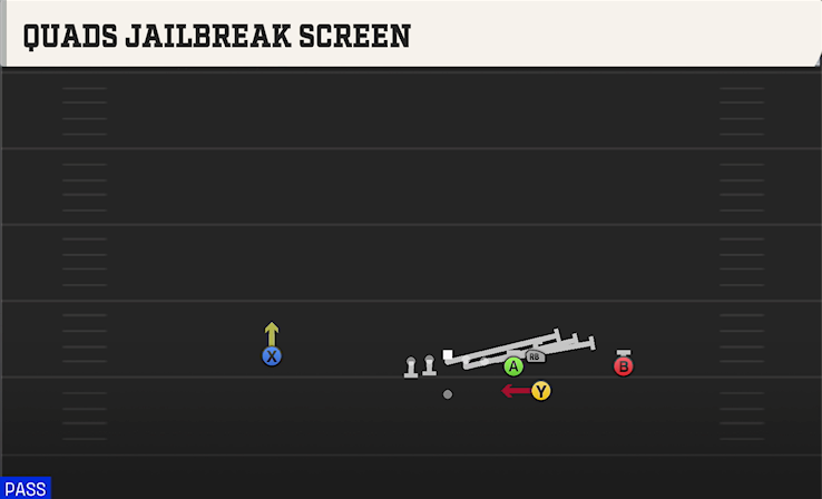 QUADS JAILBREAK SCREEN play diagram College Football 27