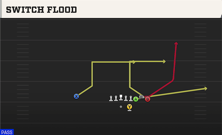 SWITCH FLOOD play diagram College Football 27