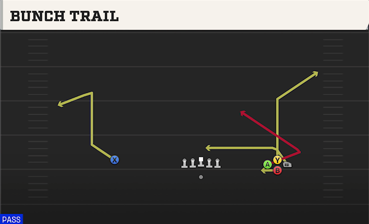 BUNCH TRAIL play diagram College Football 27