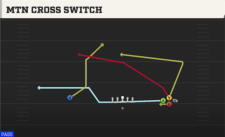 MTN CROSS SWITCH play diagram College Football 27