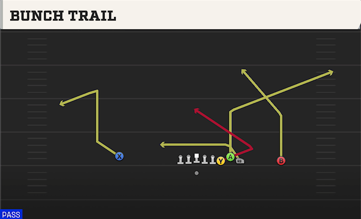 BUNCH TRAIL play diagram College Football 27