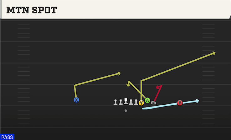MTN SPOT play diagram College Football 27