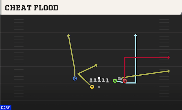 CHEAT FLOOD play diagram College Football 27