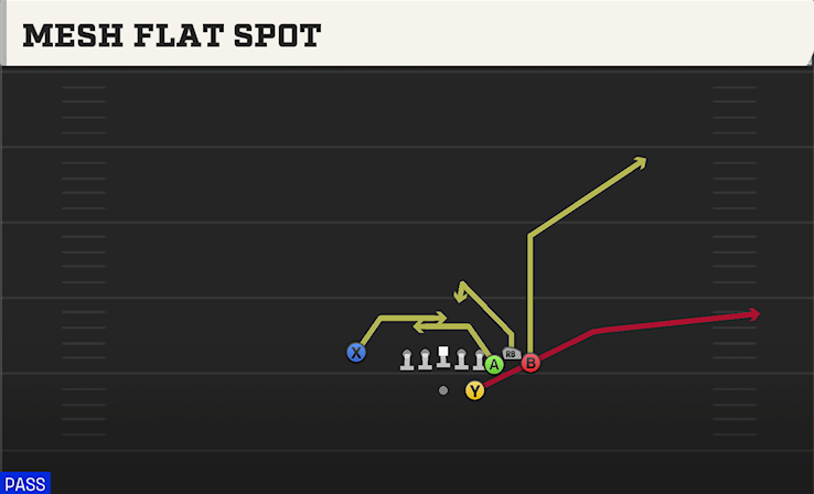 MESH FLAT SPOT play diagram College Football 27