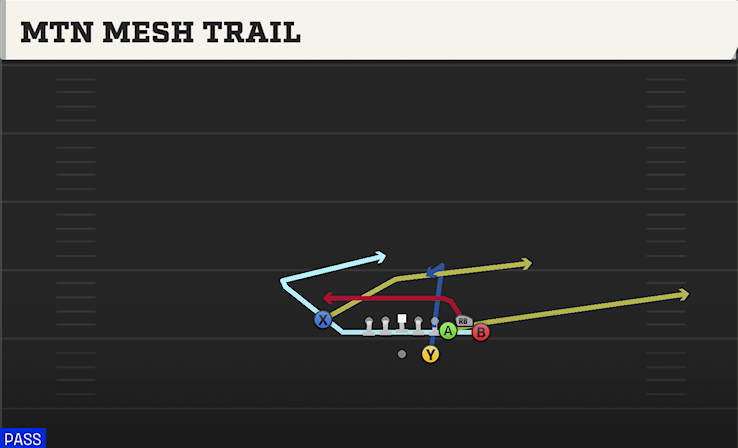 MTN MESH TRAIL play diagram College Football 27