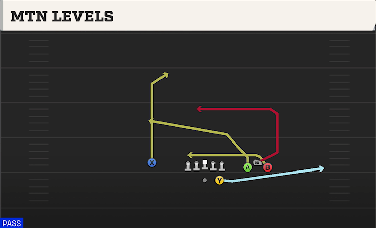 MTN LEVELS play diagram College Football 27