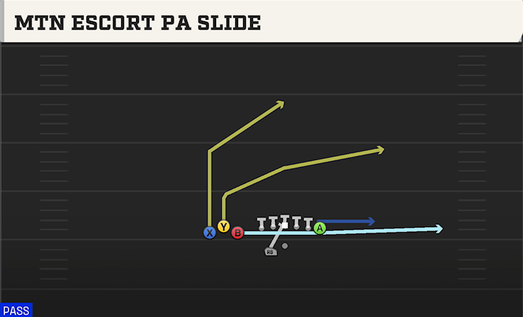 MTN ESCORT PA SLIDE play diagram College Football 27