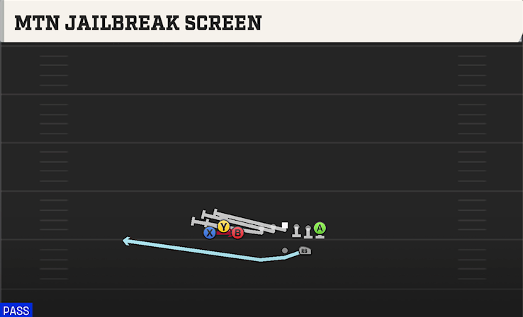MTN JAILBREAK SCREEN play diagram College Football 27