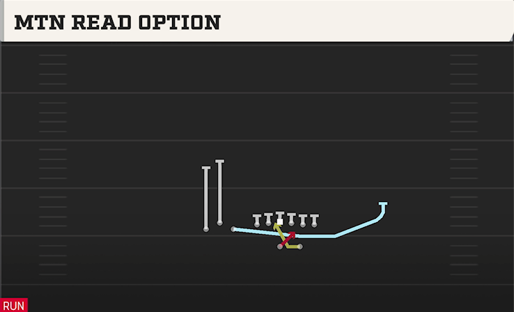 MTN READ OPTION play diagram College Football 27