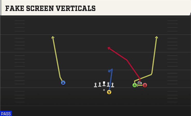 FAKE SCREEN VERTICALS play diagram College Football 27