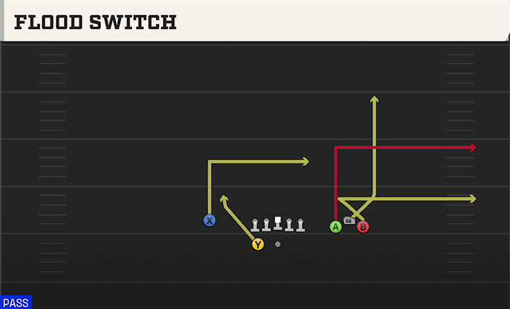 FLOOD SWITCH play diagram College Football 27