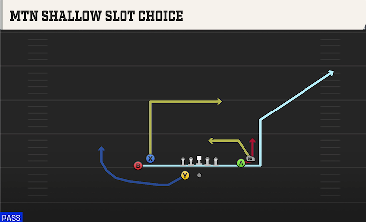 MTN SHALLOW SLOT CHOICE play diagram College Football 27