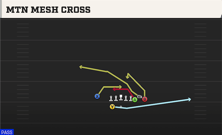 MTN MESH CROSS play diagram College Football 27