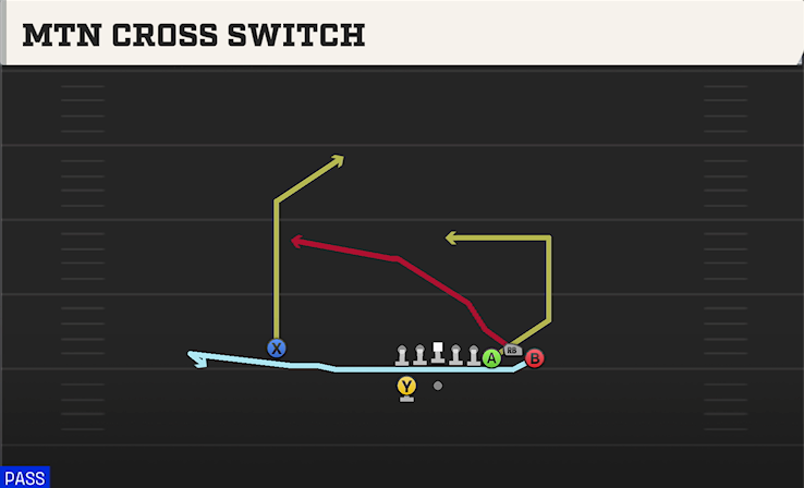MTN CROSS SWITCH play diagram College Football 27