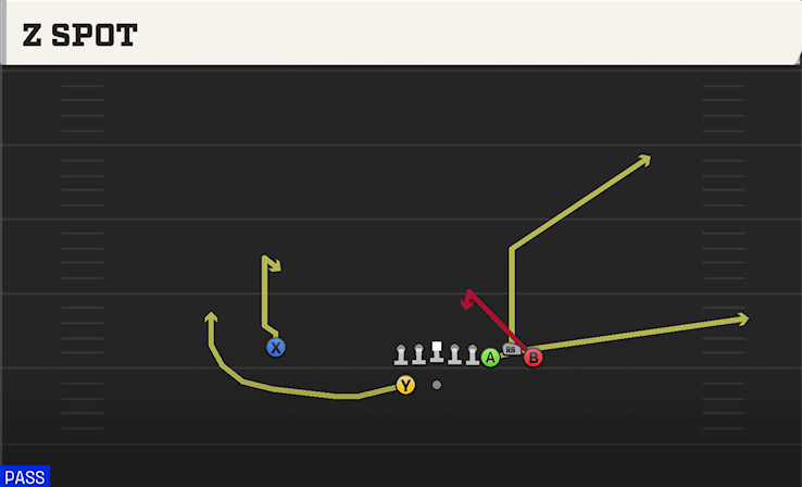Z SPOT play diagram College Football 27