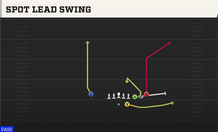SPOT LEAD SWING play diagram College Football 27