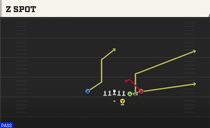 Z SPOT play diagram College Football 27