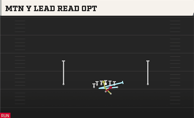 MTN Y LEAD READ OPT play diagram College Football 27