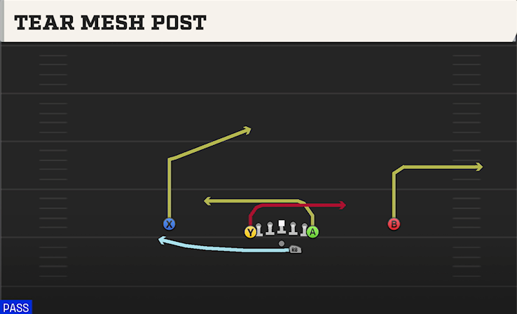 TEAR MESH POST play diagram College Football 27
