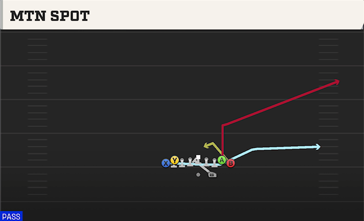 MTN SPOT play diagram College Football 27