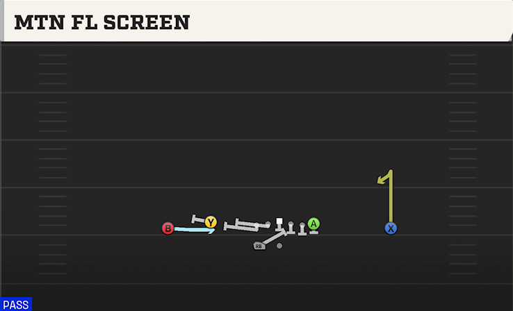 MTN FL SCREEN play diagram College Football 27