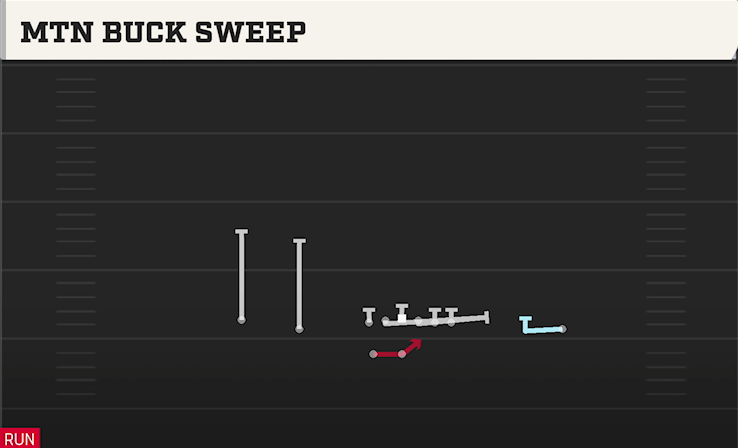 MTN BUCK SWEEP play diagram College Football 27