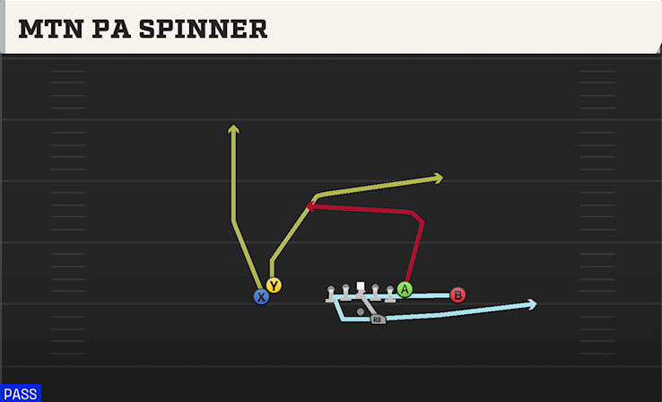 MTN PA SPINNER play diagram College Football 27