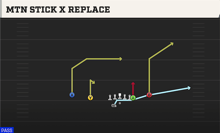 MTN STICK X REPLACE play diagram College Football 27