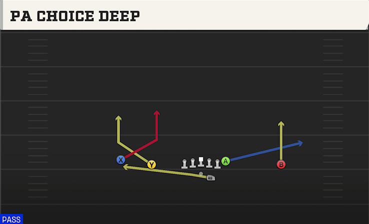 PA CHOICE DEEP play diagram College Football 27