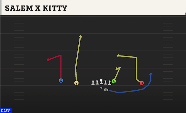 SALEM X KITTY play diagram College Football 27