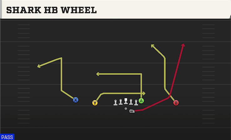 SHARK HB WHEEL play diagram College Football 27