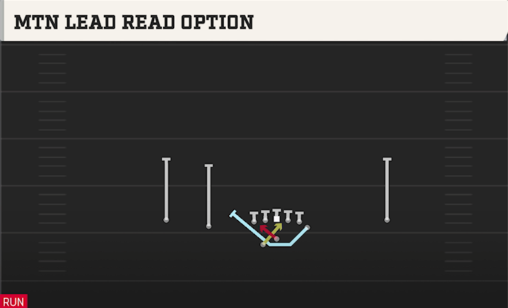 MTN LEAD READ OPTION play diagram College Football 27